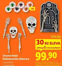 Lidl Livarno home halloweenská dekorace nabídka