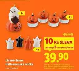Lidl Livarno home halloweenská svíčka nabídka