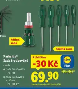 Lidl Parkside sada šroubováků nabídka