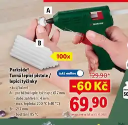 Lidl Parkside lepící tyčinky nabídka