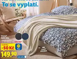 Lidl Livarno hebká deka nabídka