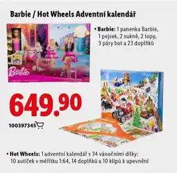 Lidl Hot wheels adventní kalendár nabídka