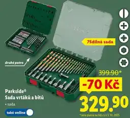 Lidl Parkside sada vrtáků a bitů nabídka