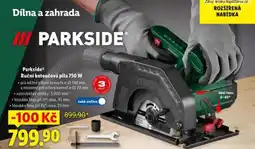 Lidl Parkside ruční kotoučová piva 750w nabídka