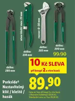 Lidl Parkside hasák nabídka