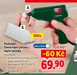 Lidl Parkside tavná lepící pistole nabídka