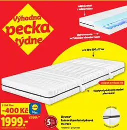 Lidl Livarno 7zónová komfortní pěnová matrace nabídka