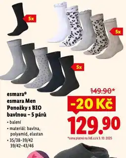 Lidl Esmara esmara men ponožky s bio bavlnou nabídka