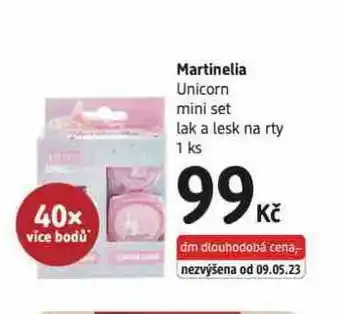 dm drogerie Martinelia lak a lesk na rty nabídka