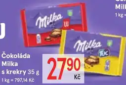 Žabka Čokoláda Milka s krekry nabídka