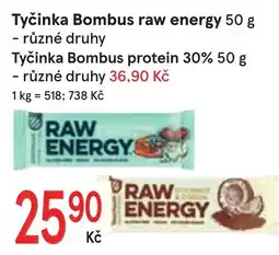 Žabka Tyčinka Bombus raw energy nabídka