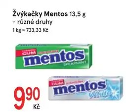 Žabka Žvýkačky Mentos nabídka