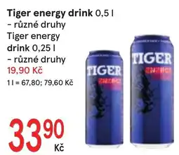 Žabka Tiger energy drink nabídka