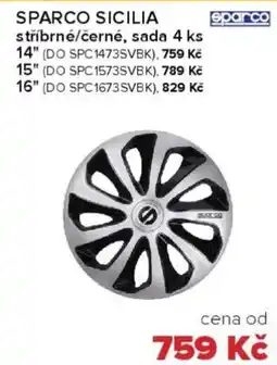Auto Kelly SPARCO SICILIA stříbrné/černé, sada nabídka