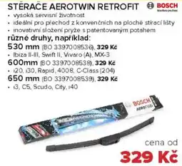 Auto Kelly BOSCH Stěrače aerotwin retrofit nabídka