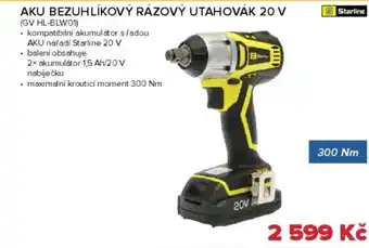 Auto Kelly Aku bezuhlíkový rázový utahovák 20 V nabídka