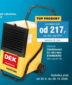 DEK Odvlhčovač 31-501/den STANDARD nabídka