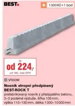 DEK Nosník stropní předpínaný BEST-ROCK T nabídka