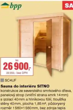 DEK Sauna do interiéru SITNO nabídka