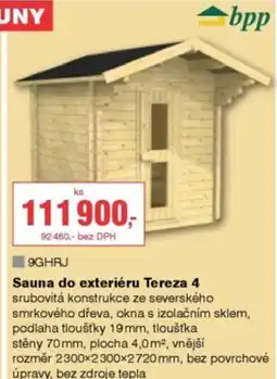 DEK Sauna do exteriéru Tereza 4 nabídka