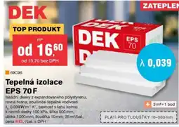 DEK Tepelná izolace EPS 70F nabídka