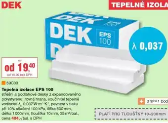 DEK Tepelná izolace EPS 100 nabídka