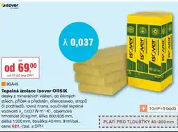 DEK Tepelná izolace Isover ORSIK nabídka