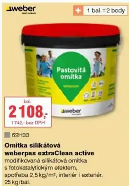 DEK Omítka silikátová weberpas extraClean active nabídka