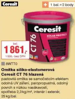 DEK Omítka siliko-elastomerová Ceresit CT 76 hlazená nabídka