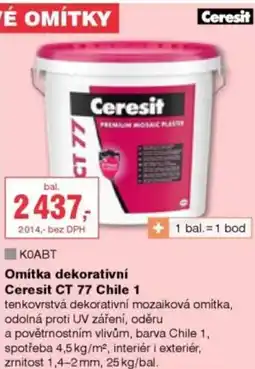 DEK Omítka dekorativní Ceresit CT 77 Chile 1 nabídka
