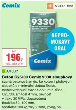 DEK Beton C25/30 Cemix 9330 sloupkový nabídka