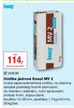 DEK Omítka jádrová Knauf MV 2 nabídka