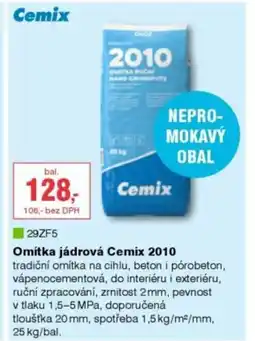 DEK Omítka jádrová Cemix 2010 nabídka