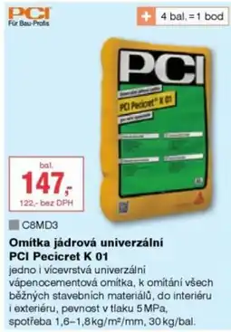 DEK Omítka jádrová univerzální PCI Pecicret K 01 nabídka