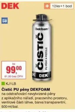 DEK Čistič PU pěny DEKFOAM nabídka