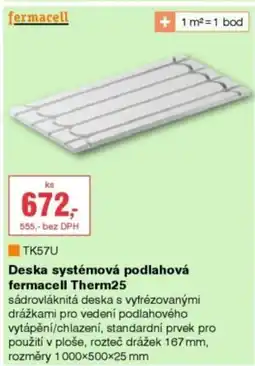 DEK Deska systémová podlahová fermacell Therm25 nabídka