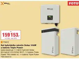 DEK Set hybridního měniče Solax 10 kW a baterie Triple Power nabídka