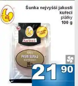 Jip Šunka nejvyšší jakosti kuřecí plátky 100 g nabídka