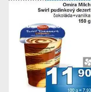 Jip Omira Milch Swirl pudinkový dezert čokoláda+vanilka 150 g nabídka