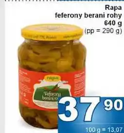 Jip Rapa feferony berani rohy 640 g (pp = 290 g) nabídka
