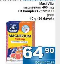 Jip Maxi Vita magnézium 400 mg +B komplex+vitamin C grep 40 g (20 dávek) nabídka