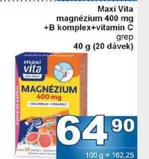 Jip Maxi Vita magnézium 400 mg +B komplex+vitamin C grep 40 g (20 dávek) nabídka