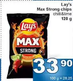 Jip Lay's Max Strong chips chilli&lime 120 g nabídka