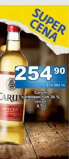 Jip Carum caribbean rum 35% spiced 0,7l nabídka