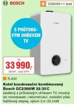 DEK Kotel kondenzační kombinovaný Bosch GC2300iW 22/25 C nabídka