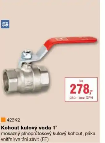 DEK Kohout kulový voda 1" nabídka