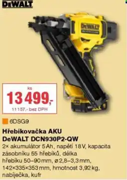 DEK Hřebíkovačka AKU DeWALT DCN930P2-QW nabídka