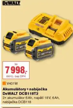 DEK Akumulátory + nabíječka DeWALT DCB118T2 nabídka