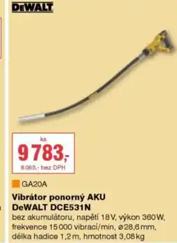 DEK Vibrátor ponorný AKU DeWALT DCE531N nabídka