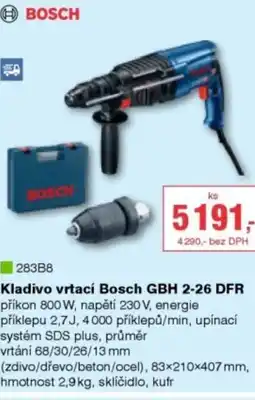 DEK Kladivo vrtací Bosch GBH 2-26 DFR nabídka